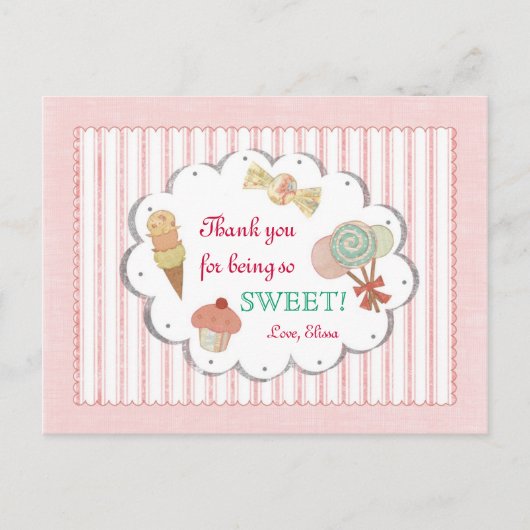 Sweet Treats Bedankt Briefkaart (Voorkant)