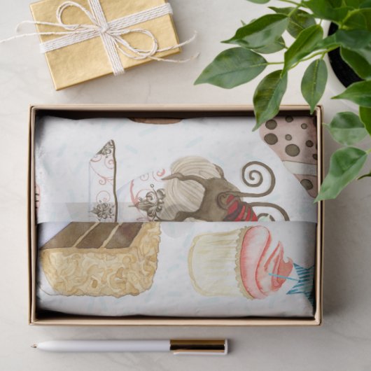 Sweet Treats Chocolade Cupcakes Decoupage Tissuepapier (Geschenk)