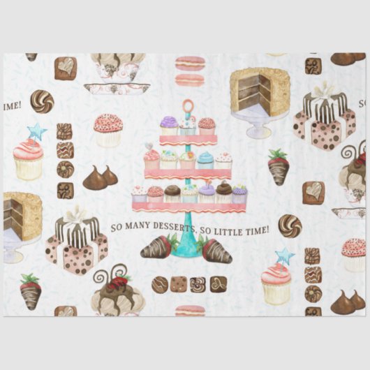 Sweet Treats Chocolade Cupcakes Decoupage Tissuepapier (Voorkant)