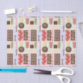 Sweet Treats Chocolate Fondue Dessert Marshmallow Tissuepapier (Craft)