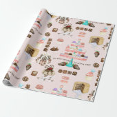 Sweet Treats Cupcakes Chocolade in Cakes Decoupage Cadeaupapier (Uitgerold)
