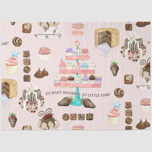 Sweet Treats Cupcakes Chocolade in Cakes Decoupage Tissuepapier (Voorkant)