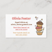 Sweet Treats Cupcakes Kinder Contact Playdate Contactkaartje (Achterkant)