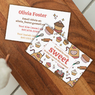 Sweet Treats Cupcakes Kinder Contact Playdate Contactkaartje