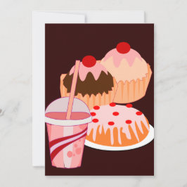 Sweet Treats Flat Invitation Kaart