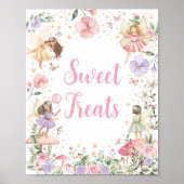 Sweet Treats Floral Fairy Garden Verjaardagsteken Poster (Voorkant)