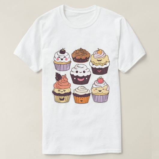 Sweet Treats Halloween Cupcakes T-shirt (Design voorkant)
