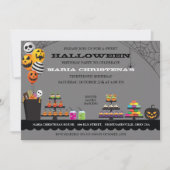 Sweet Treats Halloween verjaardagsfeest uitnodigin Kaart (Voorkant)