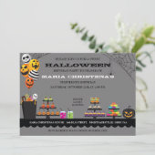 Sweet Treats Halloween verjaardagsfeest uitnodigin Kaart (Staand voorkant)