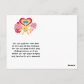 Sweet Treats Heart Rainbow Verjaardag Bedankt Briefkaart (Achterkant)