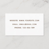 Sweet Treats Kawaii Coffee Cookie Bakery Cake Scha Visitekaartje (Achterkant)