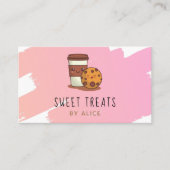 Sweet Treats Kawaii Coffee Cookie Bakery Cake Scha Visitekaartje (Voorkant)