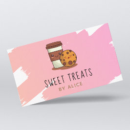 Sweet Treats Kawaii Coffee Cookie Bakery Cake Scha Visitekaartje