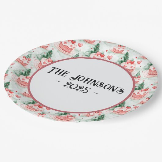 Sweet Treats Kerstpapier Papieren Bordje (Gekanteld)