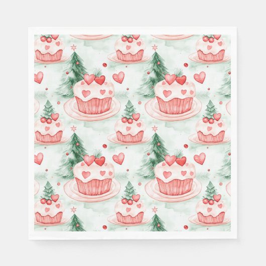 Sweet Treats Kerstpapier Servet (Voorkant)