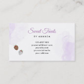 Sweet Treats Paarse bakkerij Visitekaartje (Achterkant)