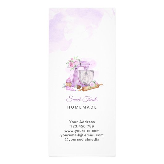 Sweet Treats Paarse Prijs Reclamekaart (Achterkant)