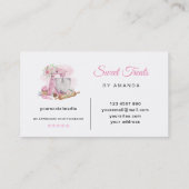 Sweet Treats Roze Bakkerij Visitekaartje (Achterkant)
