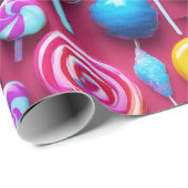 Sweet Treats Snoep-thema Cadeaupapier (Rol Hoek)