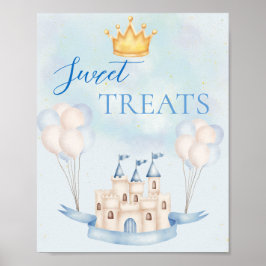 Sweet Treats Sprookje Kasteel Kroon Balloon Party Poster
