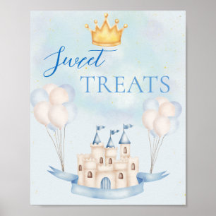 Sweet Treats Sprookje Kasteel Kroon Balloon Party Poster
