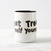 Sweet Treats Sticker Tweekleurige Koffiemok (Center)