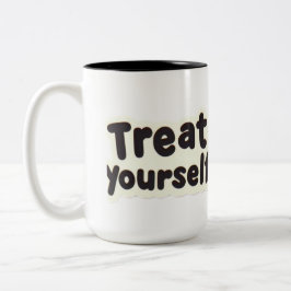 Sweet Treats Sticker Tweekleurige Koffiemok