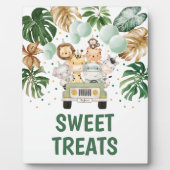 Sweet Treats Tropische Safari Dieren Feestbord Fotoplaat (Voorkant)