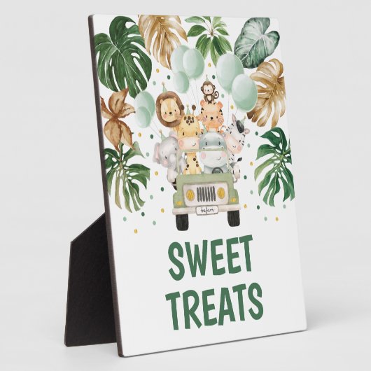 Sweet Treats Tropische Safari Dieren Feestbord Fotoplaat (Zijkant)