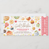 Sweet Treats Verjaardag Geef een ticket toe Kaart (Voorkant)