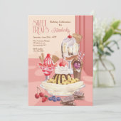 Sweet Treats verjaardagsfeestje Kaart (Staand voorkant)