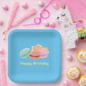 Sweet Treats vierkant papier Bord (Feest)