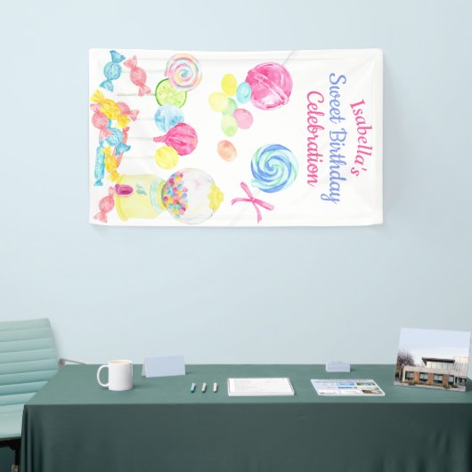 Sweet Treedt Snoep Girl Birthday Lollipop Spandoek (Beurs)