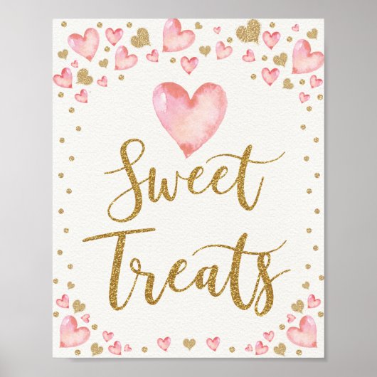 Sweet Treedt Valentijnse Baby shower Birthday Part Poster (Voorkant)