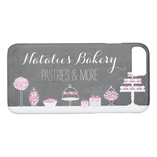 Sweet Trees Chalkboard Bakery Case-Mate iPhone Case (Achterkant (Horizontaal))