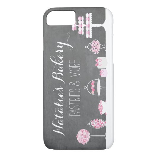 Sweet Trees Chalkboard Bakery Case-Mate iPhone Case (Achterkant)