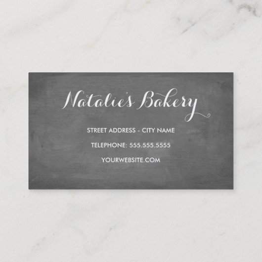 Sweet Trees Chalkboard Bakery Visitekaartje (Achterkant)