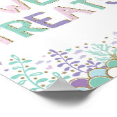 Sweet Trees Mermaid Birthday Favors Decoration Poster (Hoek)