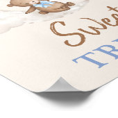 Sweet Trees Moon Teddy Bear Blue Brown Balloons Poster (Hoek)