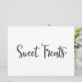 "Sweet Trees" Wedding Favors Sign | Calligrafie Kaart (Staand voorkant)