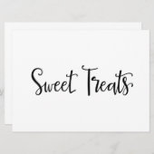 "Sweet Trees" Wedding Favors Sign | Calligrafie Kaart (Voorkant / Achterkant)