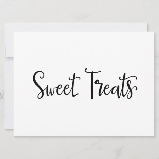 "Sweet Trees" Wedding Favors Sign | Calligrafie Kaart (Voorkant)