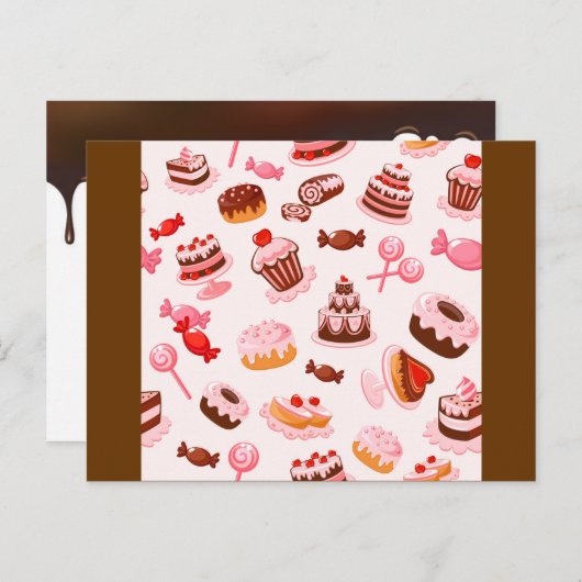 Sweet Treins Briefkaart (Voorkant / Achterkant)