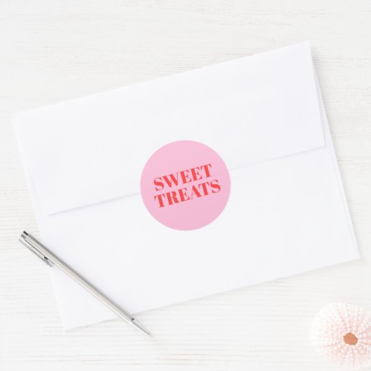 Sweet Treins Ronde Sticker (Envelop)