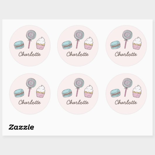 Sweet Treins Ronde Sticker (Vel)