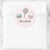 Sweet Treins Ronde Sticker (Tas)