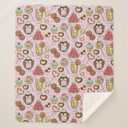 Sweet Treins Sherpa Deken (Voorkant)