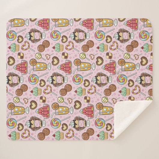 Sweet Treins Sherpa Deken (Voorkant (horizontaal))