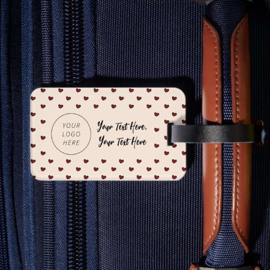 Sweet Trendy Business Logo Bedrijfspromo Bagagelabel (Achterkant Insitu 2)