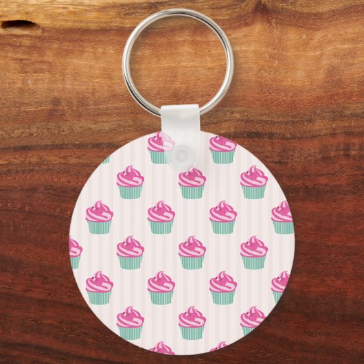 Sweet Trendy Cup Cakes Sleutelhanger (Voorkant)
